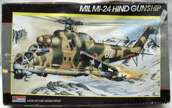 Monogram 1/48 MIL Mi-24 HIND Gunship USSR / Nicaragua / Czech / Afghanistan Air Forces, 5819 plastic model kit